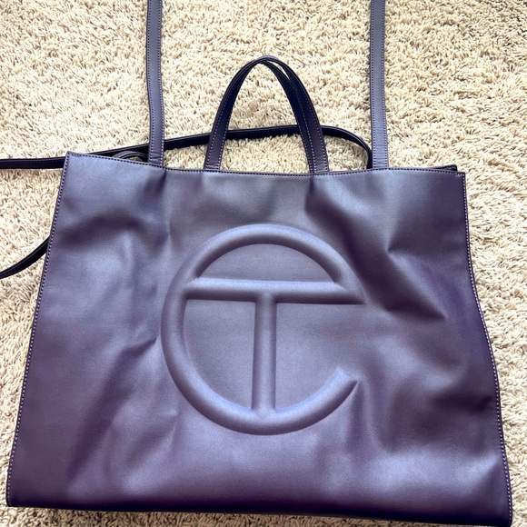 Large Telfar Shopping Bag - EGGPLANT - Picture 1 of 7